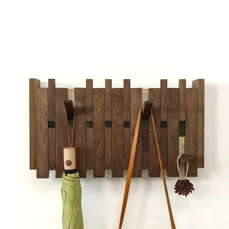 Creative Keyboard Coat Stand Black Walnut Porch Decoration Wall Coat Rack Living Room Bedroom Home Decor Key Storage Interior image 5