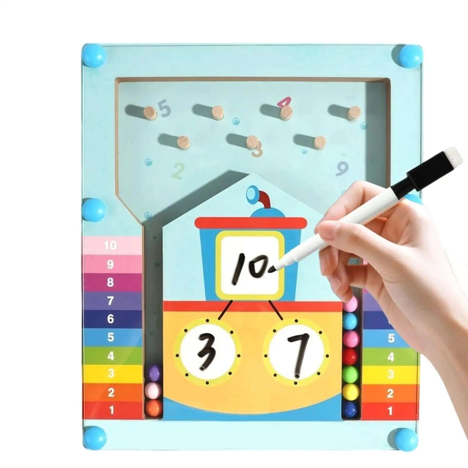 Math Board Games Kindergarten Preschool Learning Activities Educational Toy With Blocks Bead Play Resources For Home Classroom