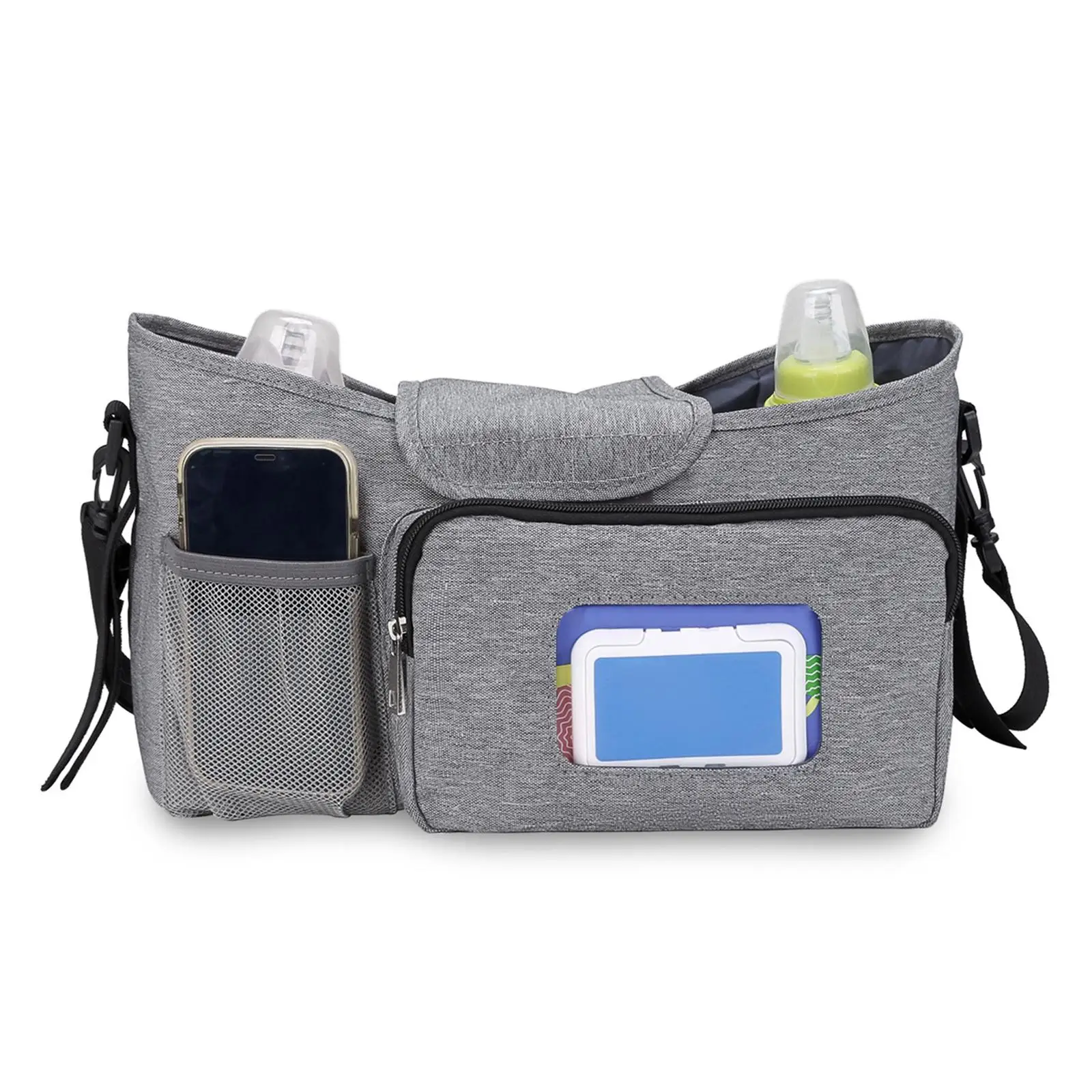 حقيبة تنظيم عربة الأطفال العالمية، حزام كتف مقاوم للماء لعربات التي تجرها الدواب #4