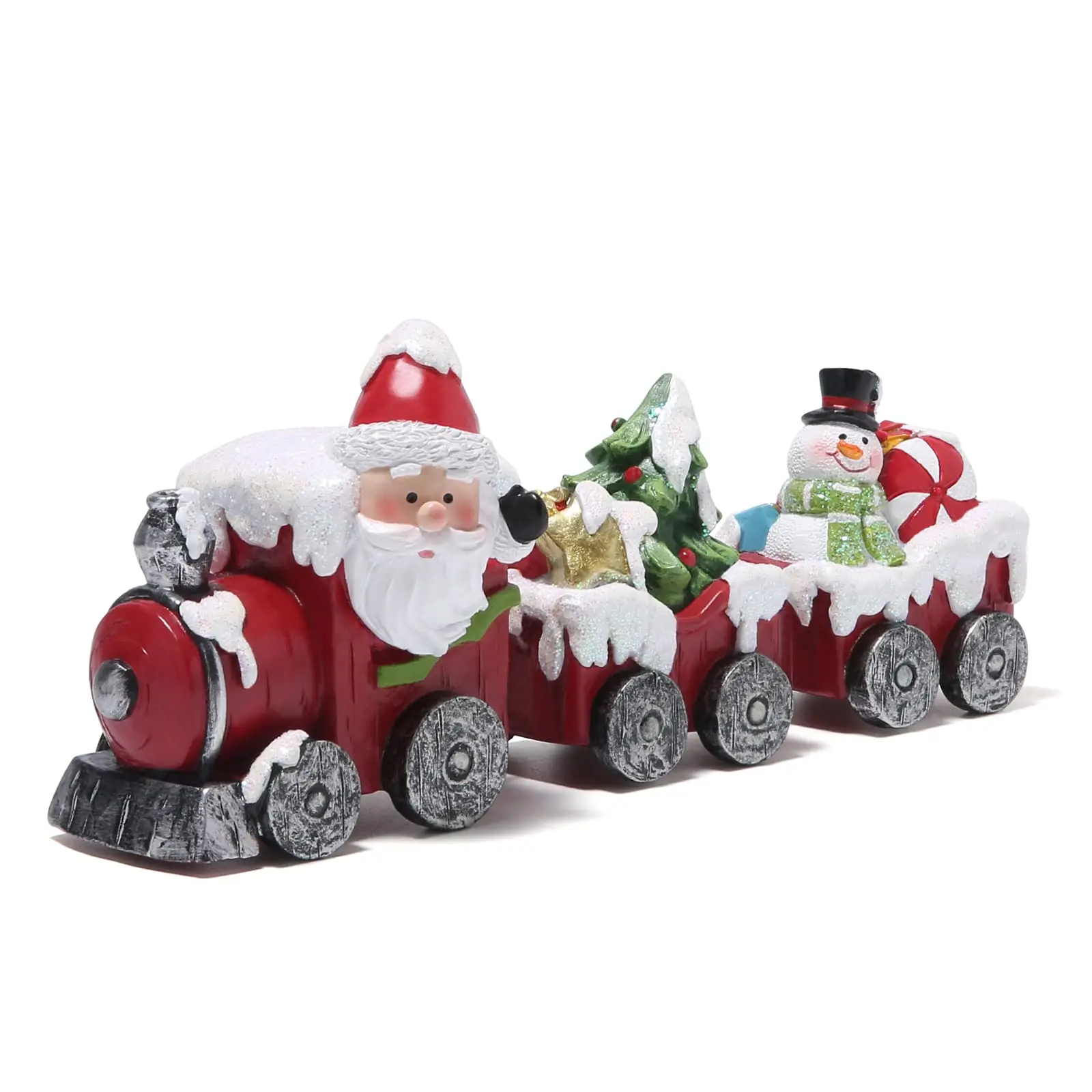 

Christmas Decorations Indoor Home Decor Christmas Small Train Figurines Winter for Table Top Centerpiece Fireplace Decor