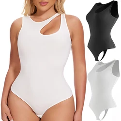 Irregular Shoulder Bodysuit Shapewear Women Full Body Shaper Tummy Control Slimming Camisole Sheath Abdomen Shapers Corset