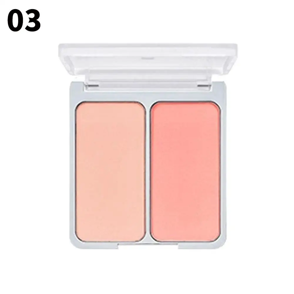 Milk Two-tone Blush Natural Non-fading Non-blurring Double-color Blush Finely Textured Moisturizing Gradient Blush Makeup