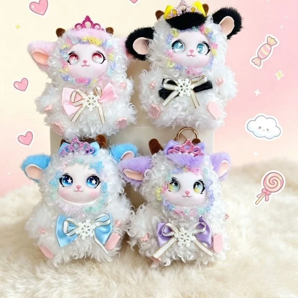 Cute Hanging Curly Lamb Keychain Ornaments Decoration Sheep Pendant Kawaii Delicate Bag Charm Bag Key Decor