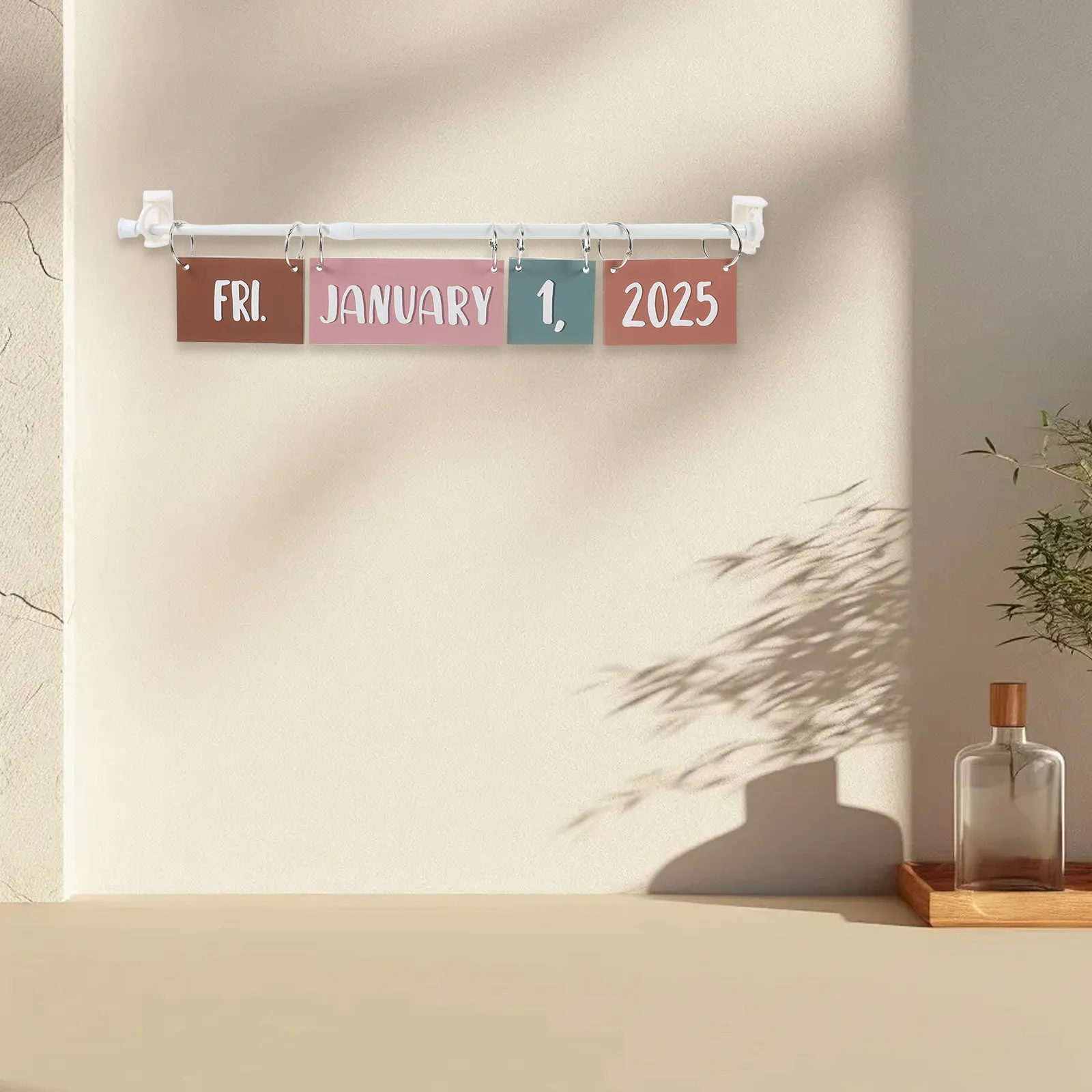 

Набор для оформления классной доски в стиле бохо: календарь-перекидная доска, подвесные украшения, карточки с датами 2025-2029, органайзер для классной доски в стиле бохо