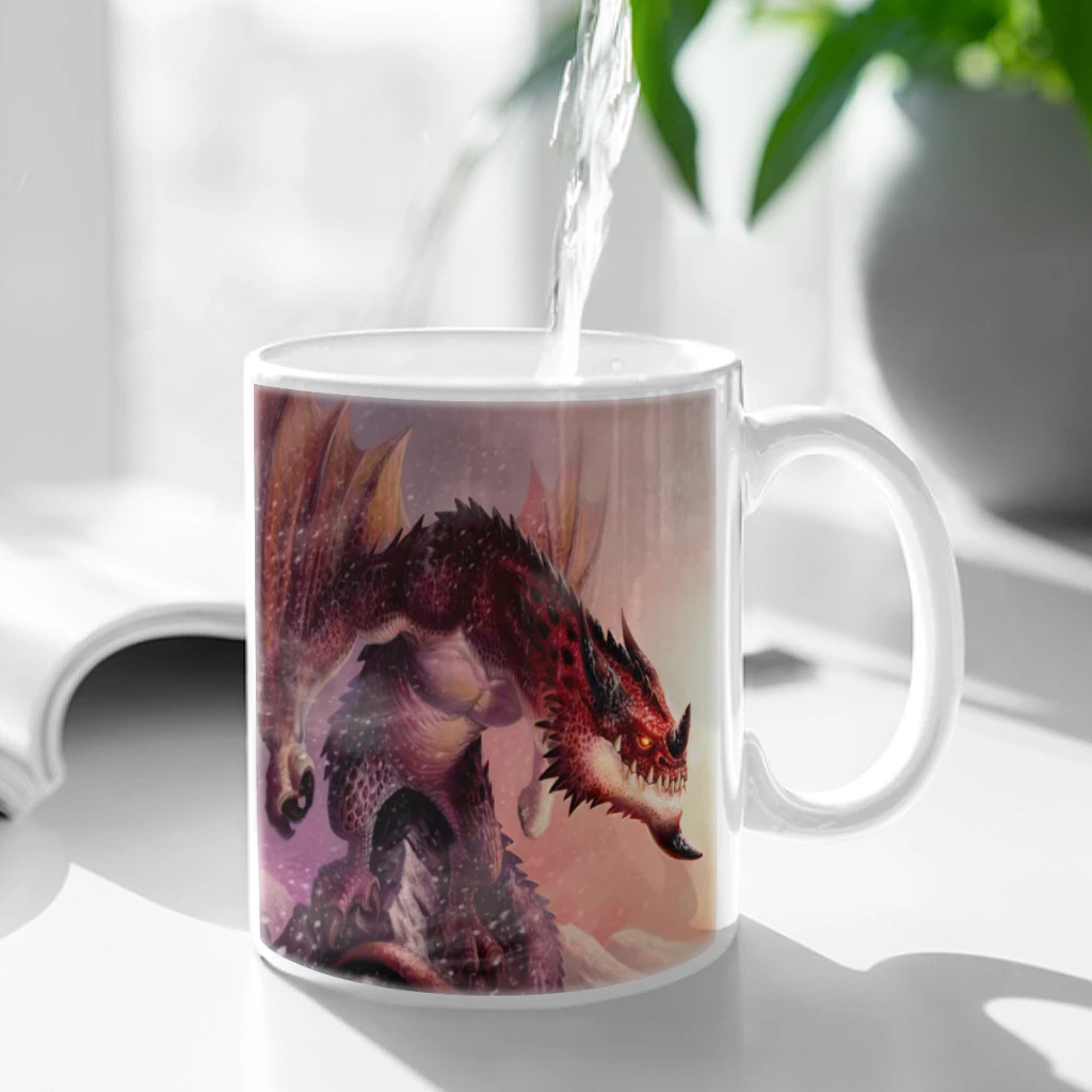 Nordic Fantasy Dragon 11oz Ceramic Mug Perfect for Coffee Tea Double Sided Design for Unique Gift Idea