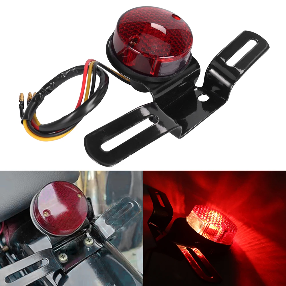 12V Halogen Moto Rear Lights Motorcycle Tail Brake Stop Light Cafe Racer For Chopper Bobber Motorbike Accessories view 2