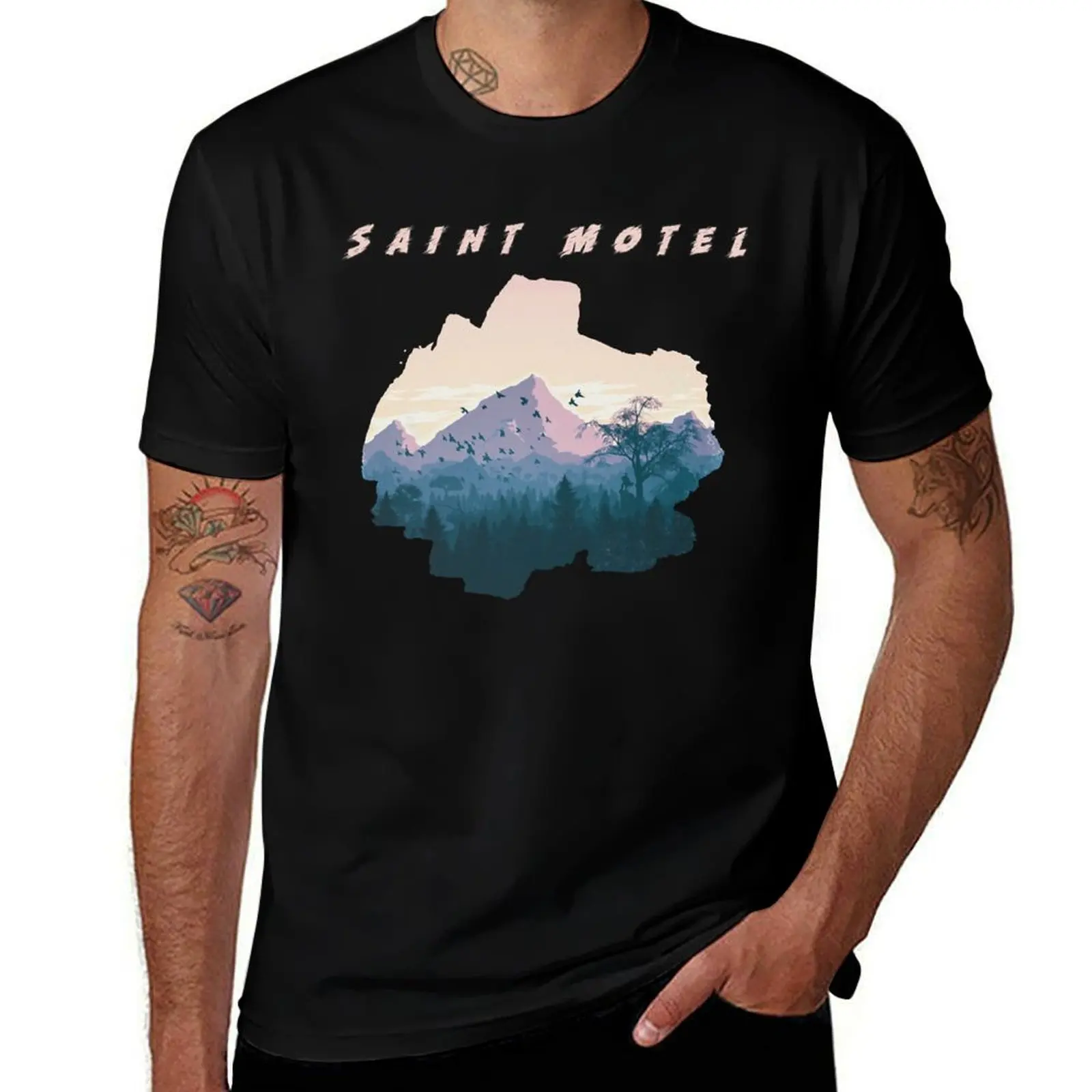 

Футболка Saint Motel, мужская футболка, тяжелые хлопковые футболки для мужчин, забавная футболка с рисунком