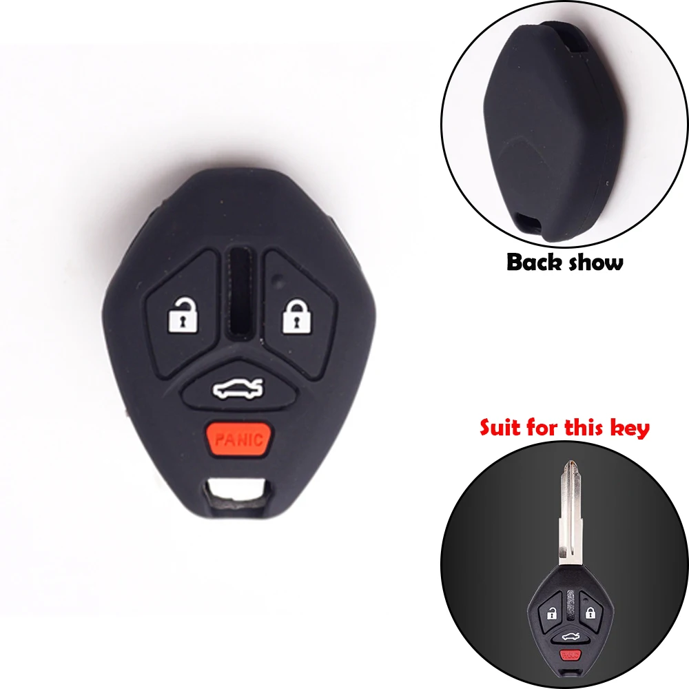 Silicone Car Remote Key Protector Case For Mitsubishi Lancer Outlander Mirage Montero Pajero Shogun L200 Eclipse Cross Challenge