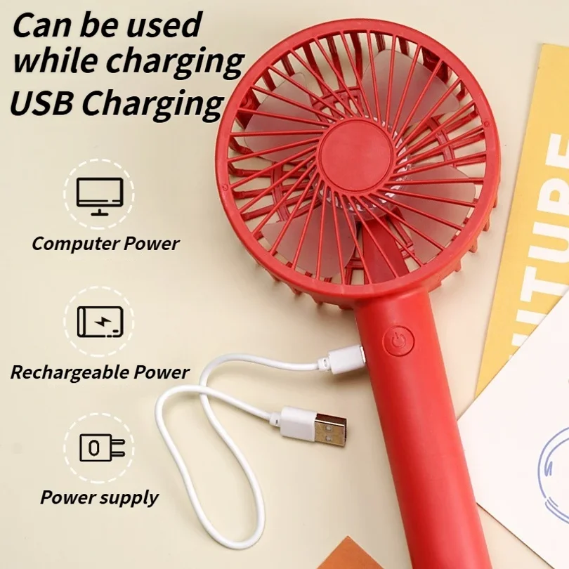 

Multi-Purpose USB Desk Fan - 3-in-1 Portable Rechargeable Handheld Fan for Office Home Dorm Rooms & Outdoor Activities