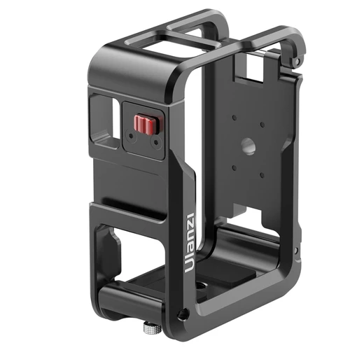 Jaula de metal Ulanzi para DJI OSMO ACTION 5 4 3 de liberación rápida para soporte plegable GoPro con zapata fría funda de marco protector completo