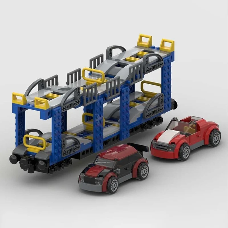 ชุดตัวต่อรถไฟ MOC 368 ชิ้น แบบจำลองรถไฟขนส่ง ของเล่นประกอบเอง ของขวัญคริสต์มาส ไอเดียสร้างสรรค์สำหรับเด็ก