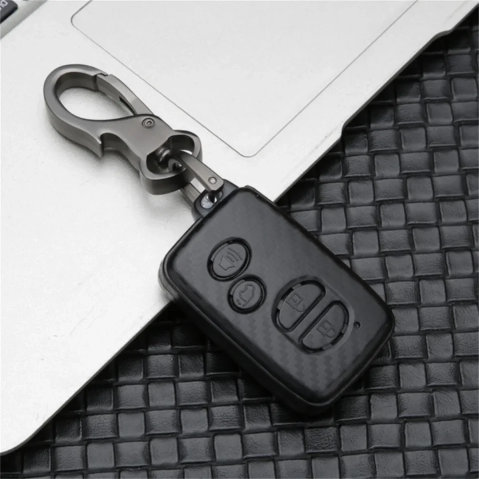 

Car Key Case Cover Bag For Toyota Land Cruiser Prado 150 Camry Prius Crown Keychain Holder Accessories Car-Styling Holder Shell