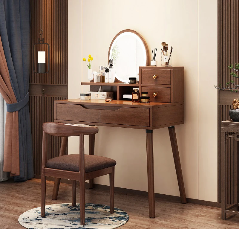 Luxury Nordic Vanity Table Drawer Storage Living Room Makeup Vanity Table Girls Home Coiffeuse De Chambre Decoration