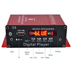 G8 Car 12V 200W 4 Channel Digital Power Amplifier Stereo bluetooth AUX FM MP3