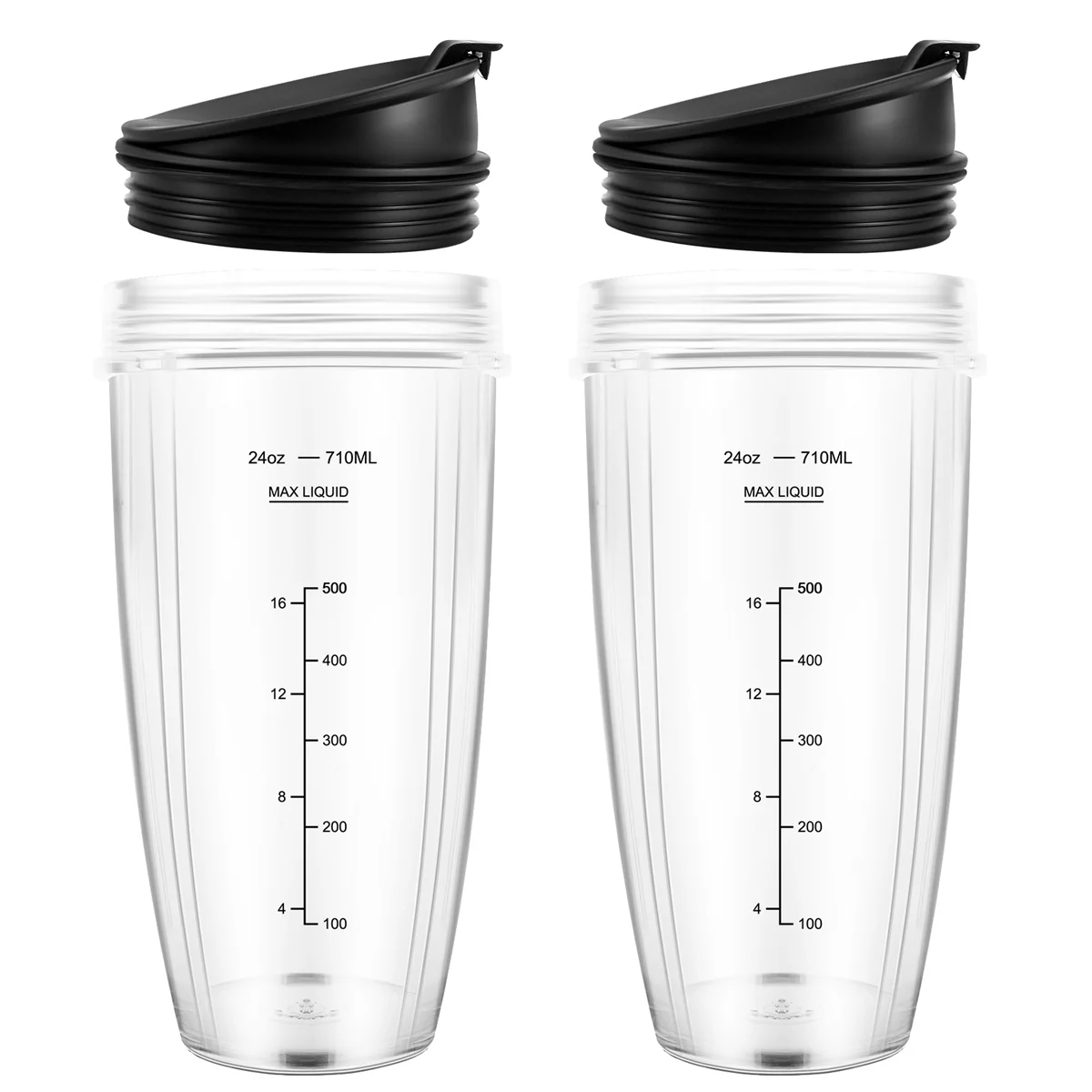 24OZ Replacement Cups Compatible for Ninja Nutri BN401, BN701, SS101, BN400, BN800, BN801 Blender