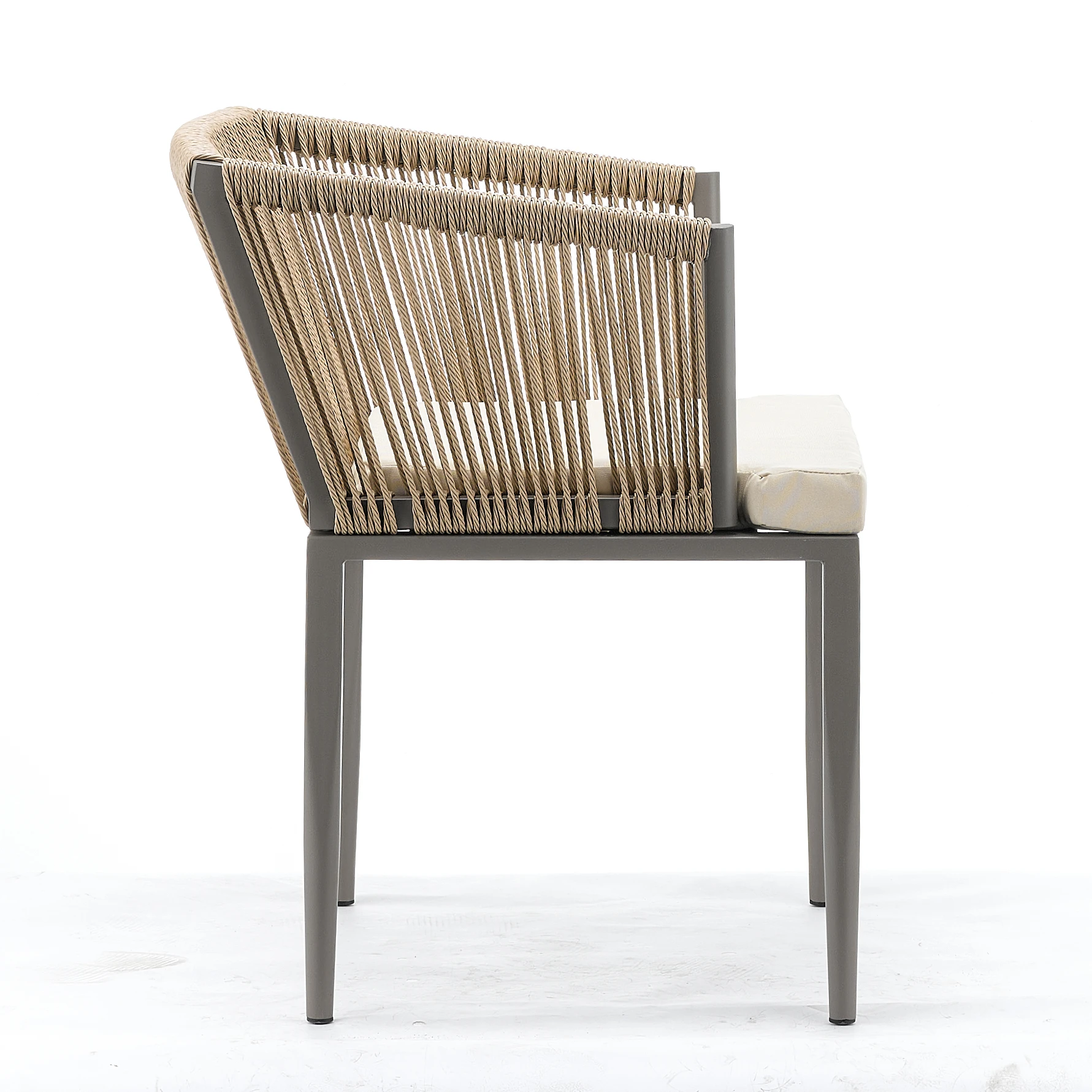 *Wicker Outdoor Chair Rattan Chairs for Cafe High Class Modern Design Restaurant Double Luxury Rope Dining