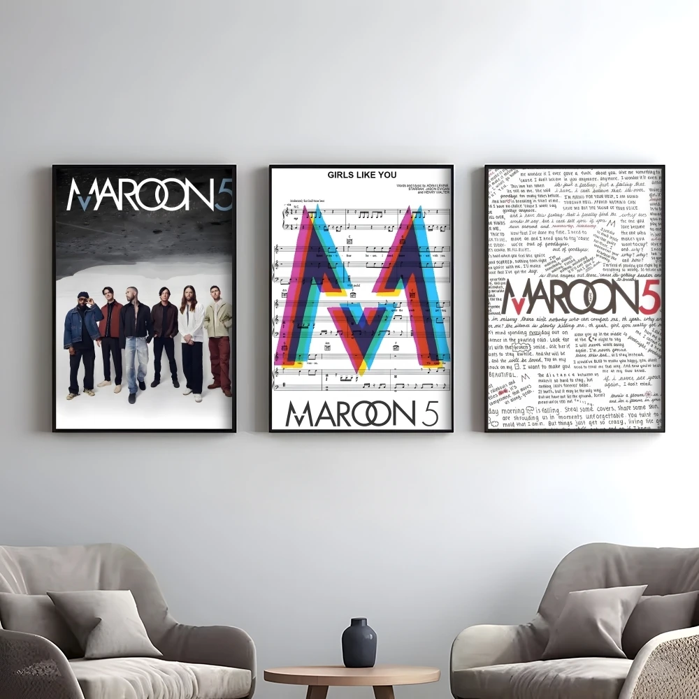 Rock Band M-Maroon 5 Poster Elegant And Affordable Wall Art Stickers For Dormitory Living Room And Bedroom Spaces