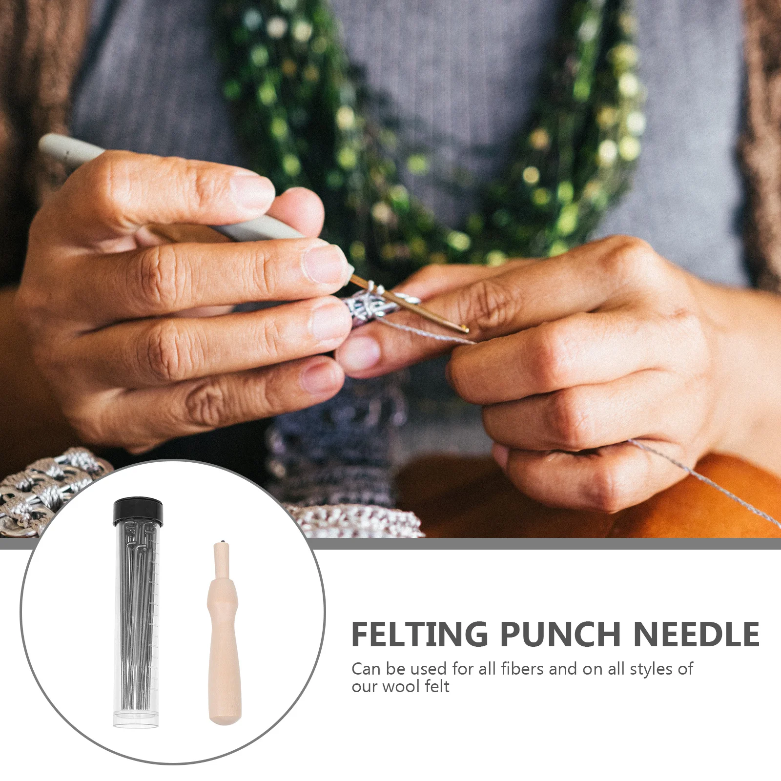 

1Set Needle Felting Tool Wool Felting Needles Lightweight Stainless Steel Punch Needle for Handmade Wool Felt Crafts Supplies