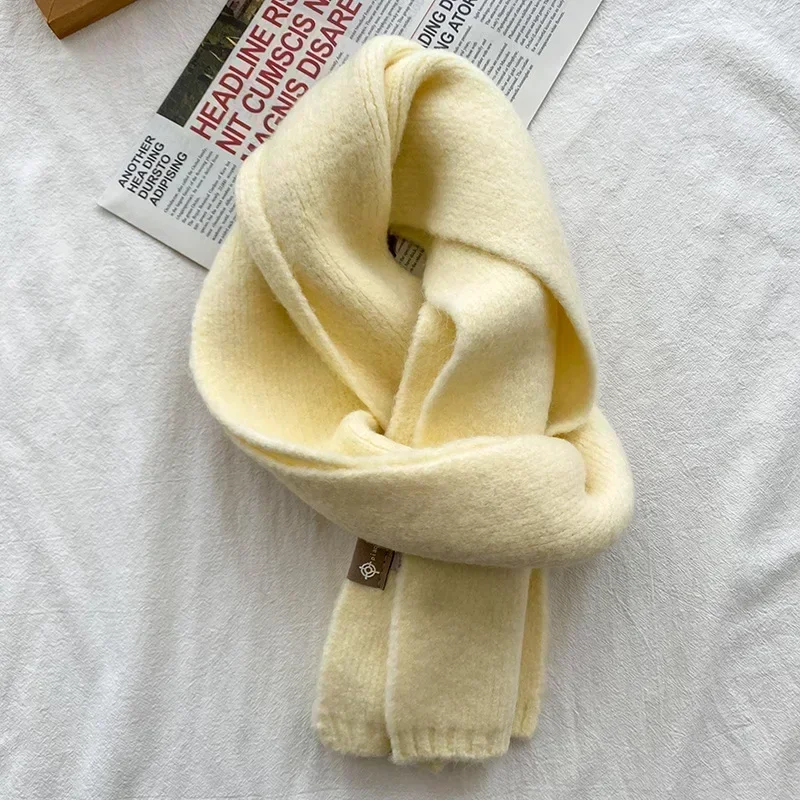 Winter Wool Scarves for Woman High Quality Wool Blends Scarf Comfortable Windproof Wraps Woman\'s Casual Scarf