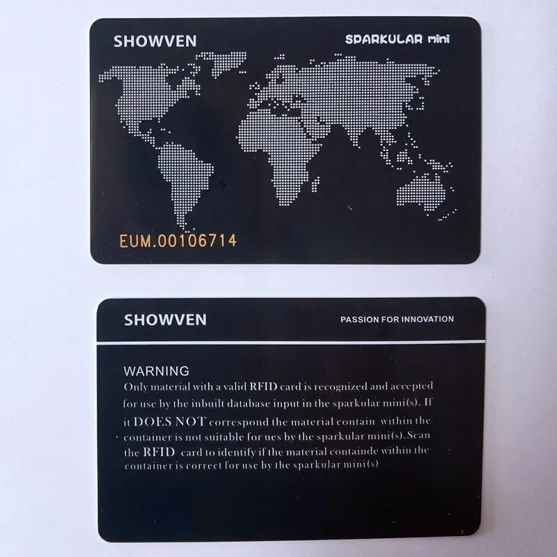 

40pcs Black RF Time Cards for Showven Sparkular mini Machines BT06