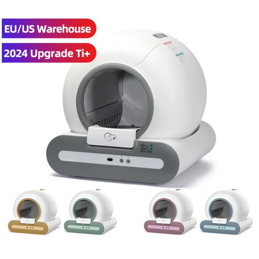 

STLF EU Warehouse New Ti+ App-Controlled Smart Self-Cleaning Cat LitterS Box Automatic Plastic Cat Toilet Low Cat LitterS Access