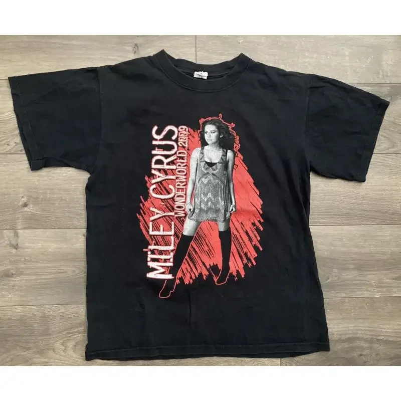 Miley Cyrus T Shirt Wonderworld Concert Hannah Montana Official Tour M Y2K