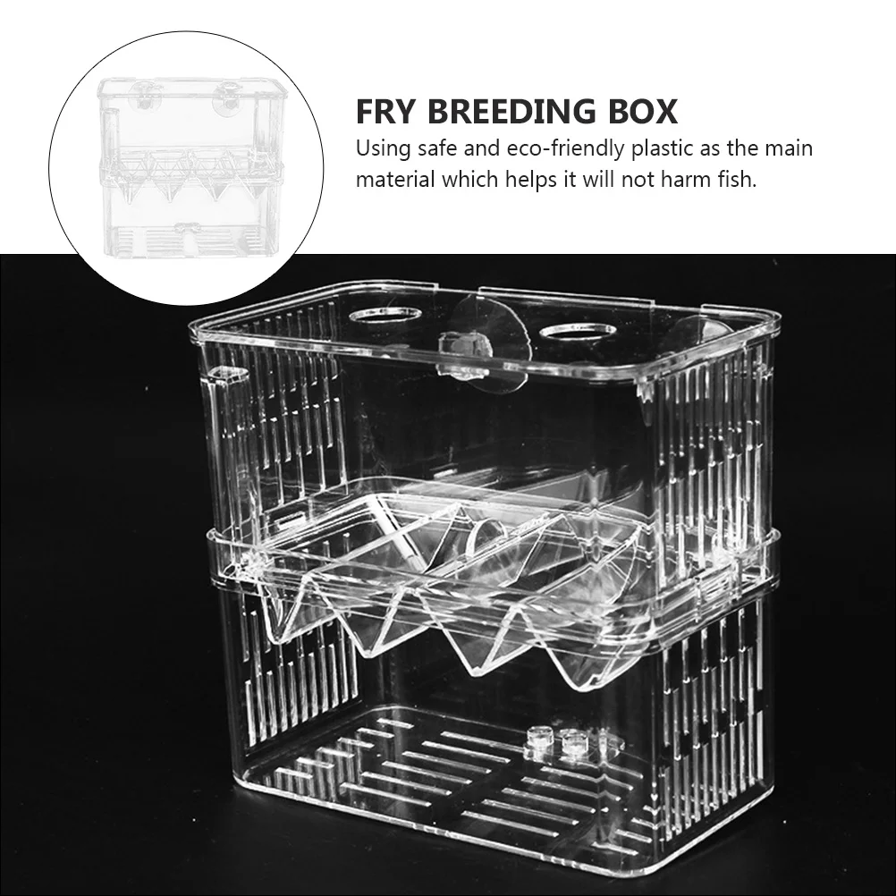 1PC Fish Fry Ovipositor Fish Tank Young Fish Isolation Box Fish Fry Box (White) Fry Breeding Box Aquarium Box