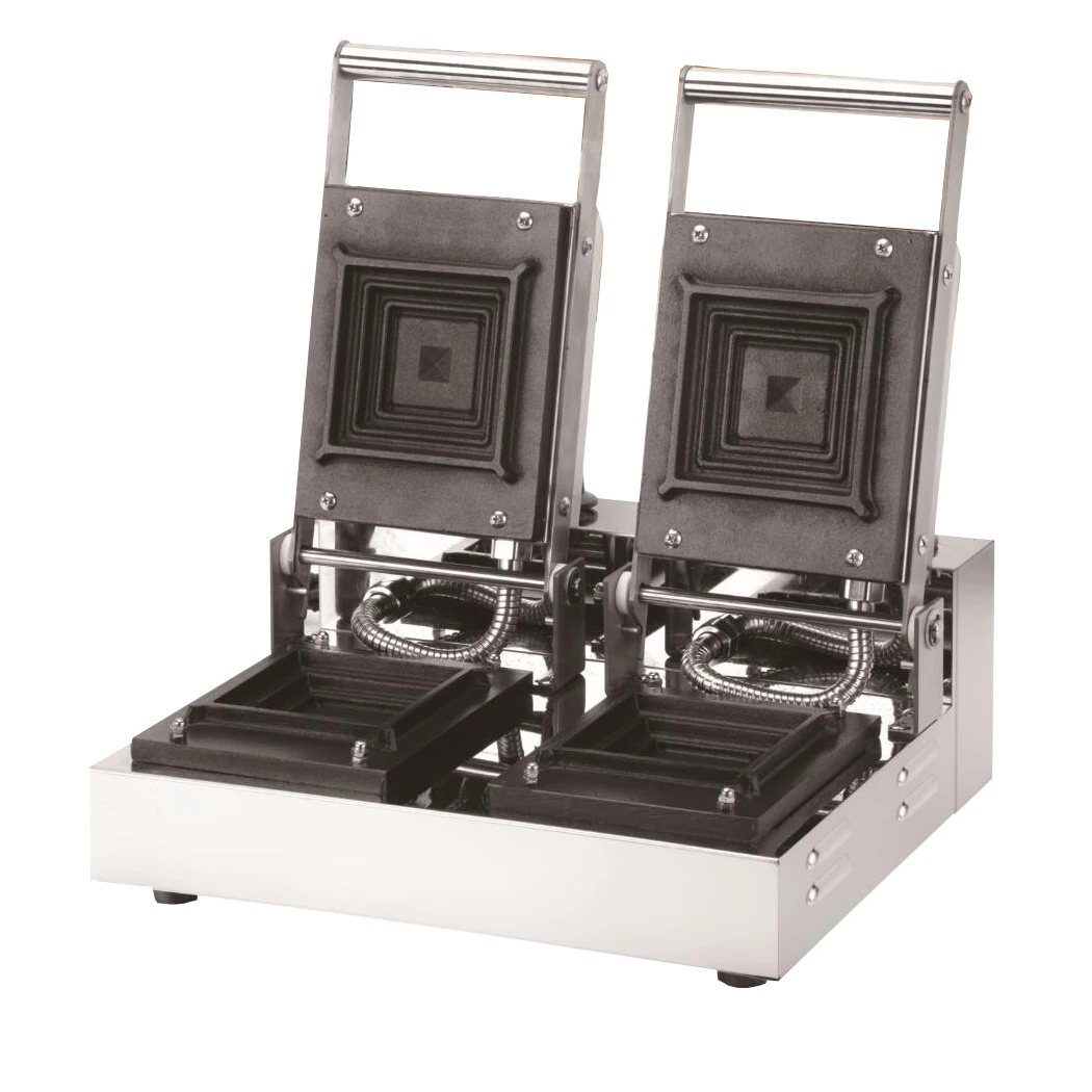 التجارية مزدوجة رئيس الساخن الضغط نخب ساندويتش آلة الإفطار ساندويتش صانع