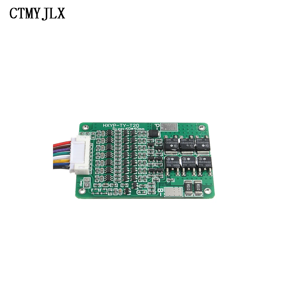 Placa de proteção da bateria do lítio BMS, módulo do carregador com equilíbrio, 18650 Li-íon, 7S, 29.4V