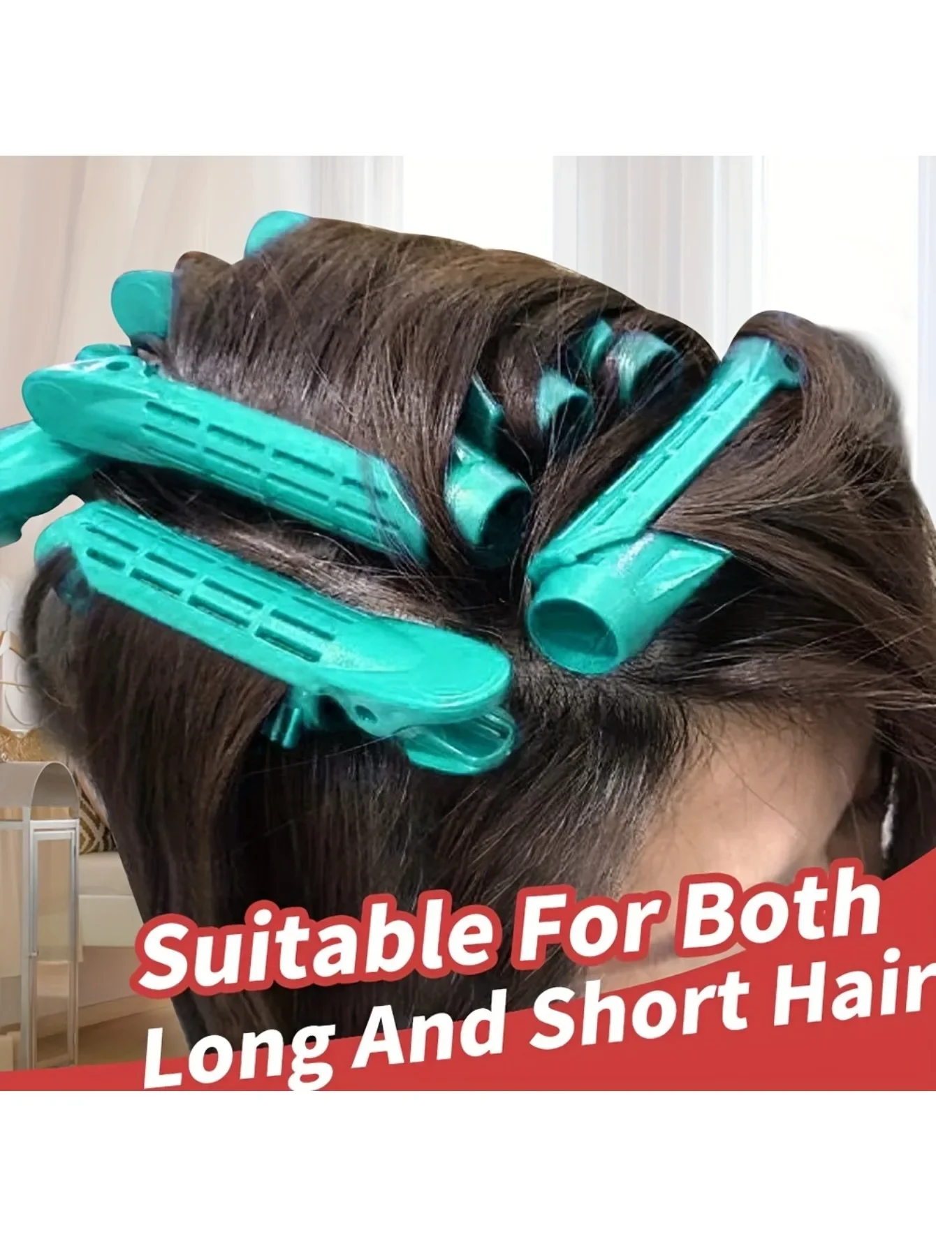 

8 fluffy curly hair root clips - self-clipping hairstyle tool to instantly create bangs and women's DIY curlers