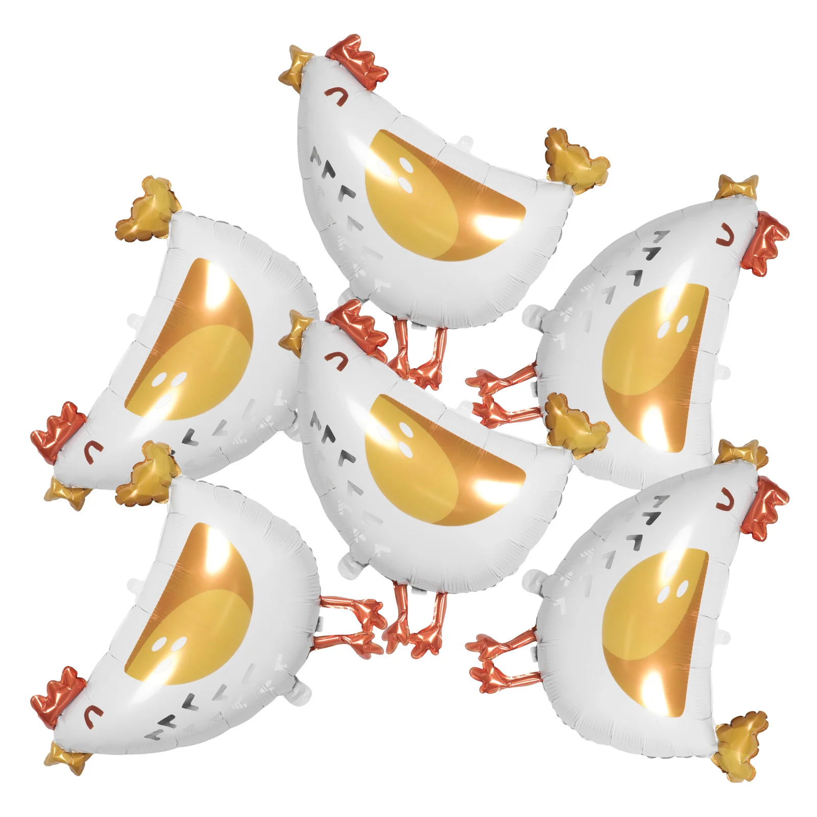 

6Pcs Chicken Balloons Birthday Shower Farm Animal Theme Party Decorations Foil Chick Balloons Party Favors