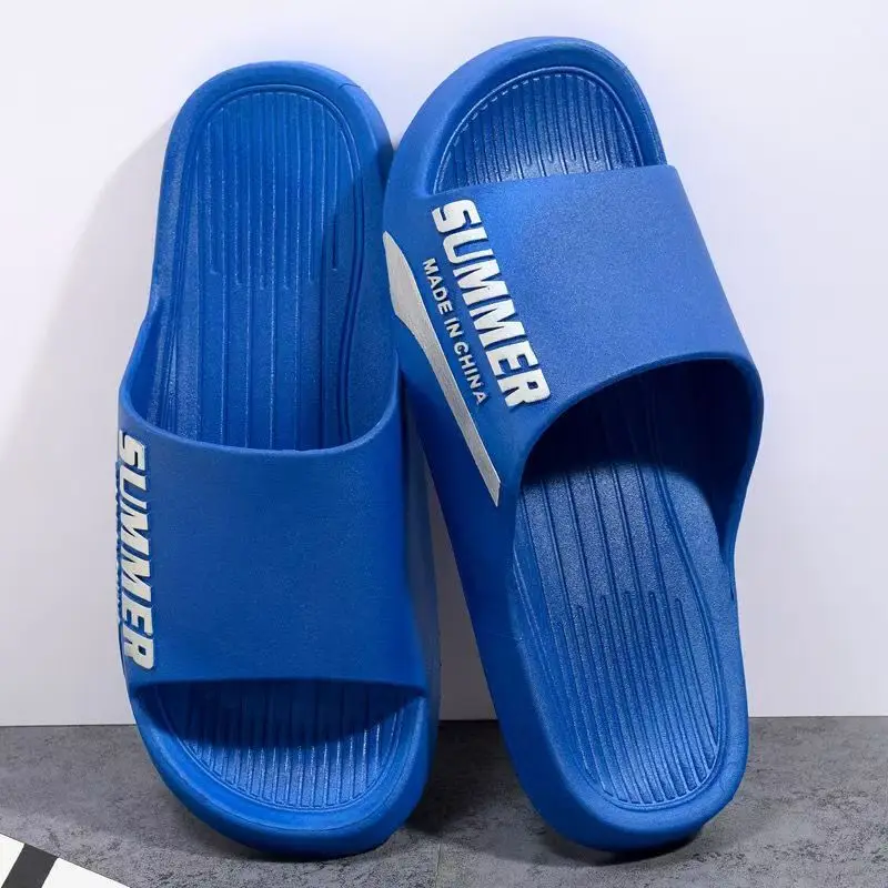 

Мужские домашние тапочки на мягкой подошве с защитой от запаха, новые летние легкие тапочки для ванной комнаты с открытым носком и мягкой подошвой