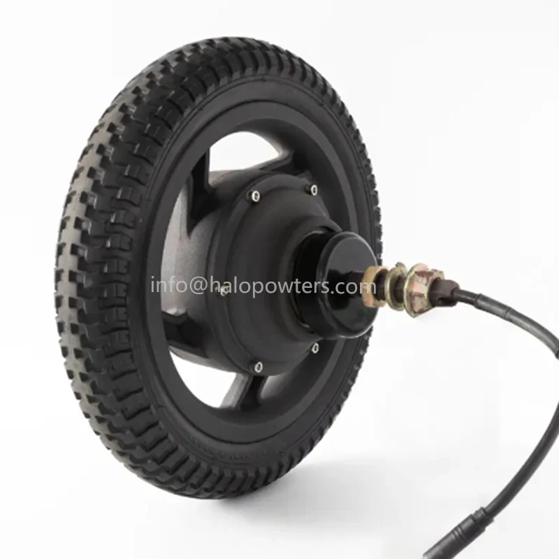 6 8 10 12 pulgadas 12v 24v eje doble/único Bldc eje engranaje Motor de CC silla de ruedas Joystick freno electromagnético eléctrico