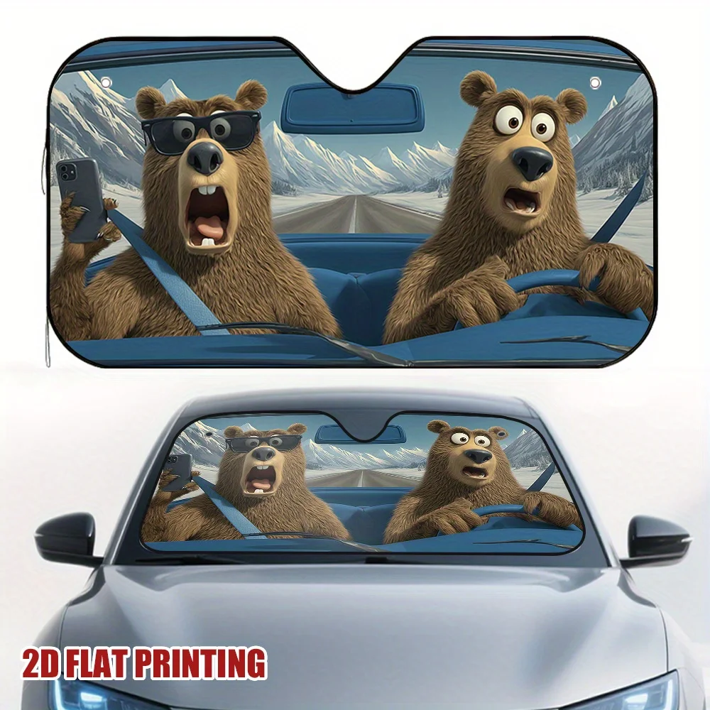 

1 шт. солнцезащитный козырек для автомобиля Bears Driving Adventure, предназначенный для спекотных летних дней, идеально блокирует прямой солнечный свет и прохладный автомобиль
