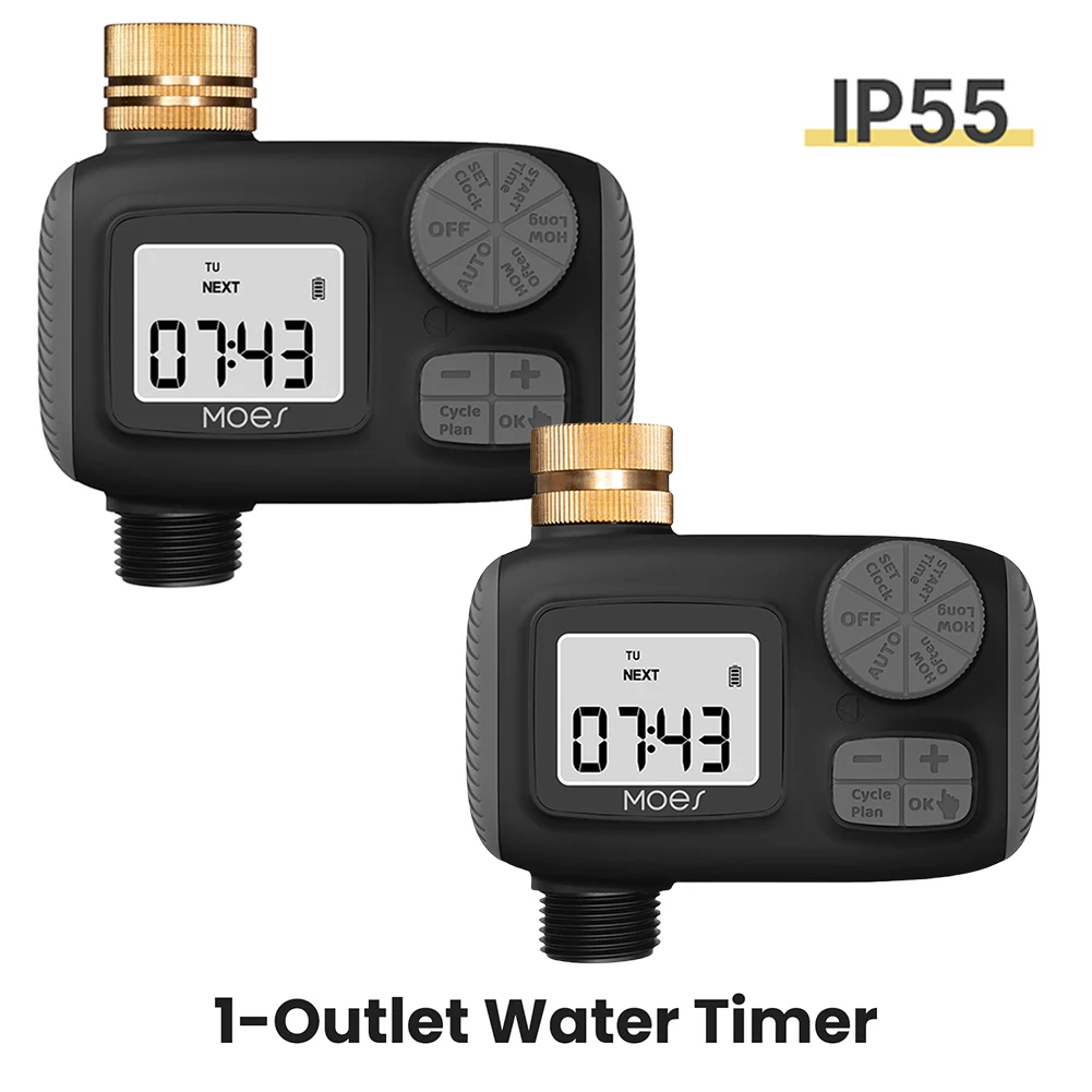 

Water Timer IP55 Waterproof Automatic Garden Watering Tool LCD Display Timed Irrigation System Garden Lawn Greenhouse Supplies