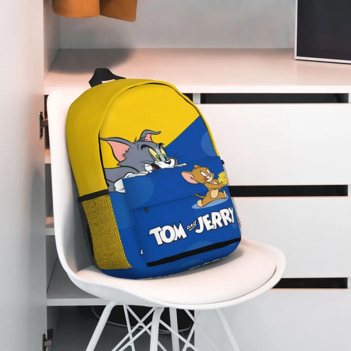 Tom And Jerry Lightweight 15-Inch Backpack - Versatile and Stylish Bag for School, Travel, and Daily Use