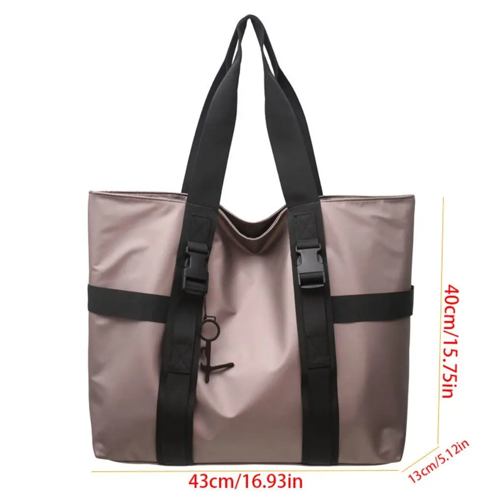 Borsa tote da uomo semplice impermeabile Borsa a tracolla da uomo casual in tessuto Oxford Borsa da viaggio semplice in nylon di grande capacità quotidiana