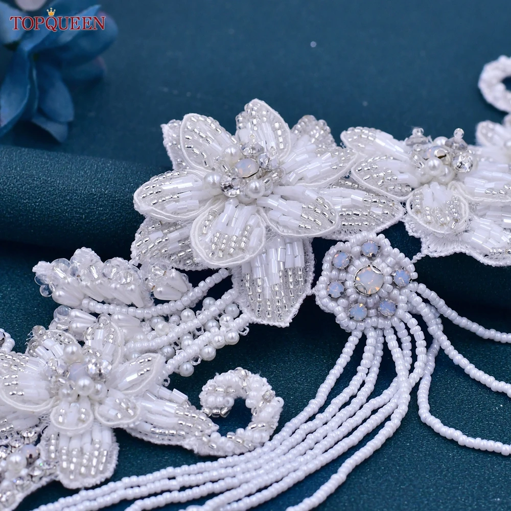 TOPQUEEN S112 Epaulets Shoulder Decorative Jewelry Fashion Temperament Clothes Applique Accessories Daily Handmade Flower Opal