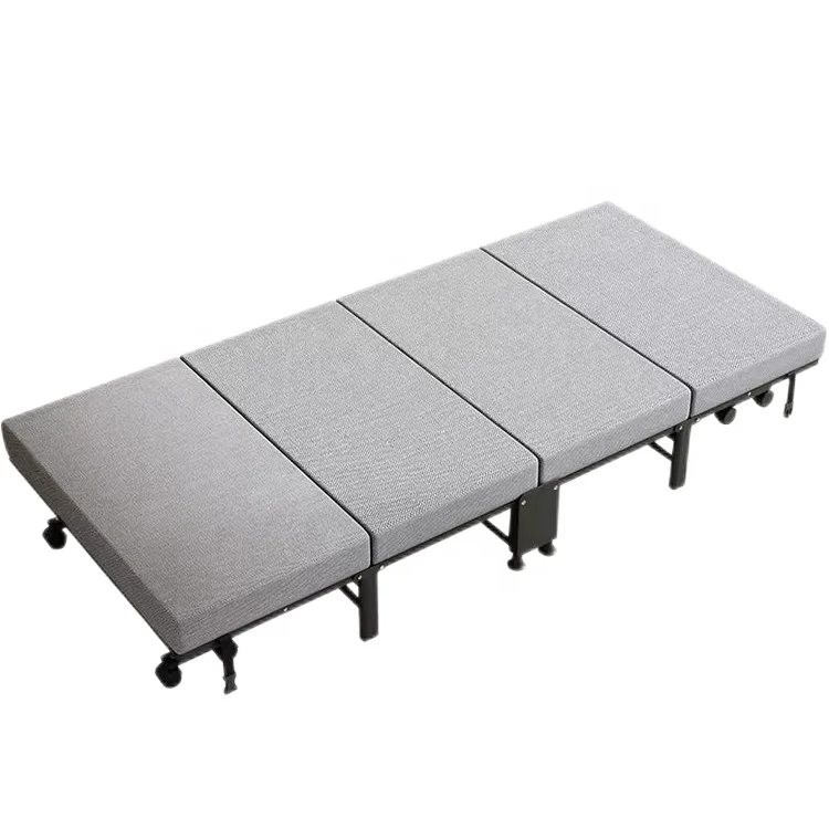 

Folding Bed With Mattress Stylish Home Easy Move and Save Space for Use for Any Place
