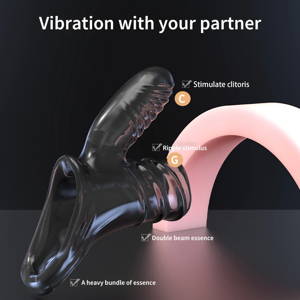 Vibrating Cock Ring Penis Sleeve Extender Delay Ejaculation Penis Ring G spot Stimulator Vibrator Sex Toys for Men Dick Extender