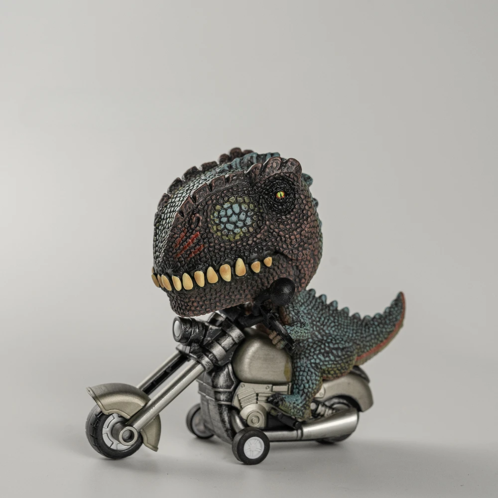 Dinosaurio Figura Jurassic Toys Hand-painted Inertia Motorcycle Simulation Animal Motorcycle Model Children's Toys