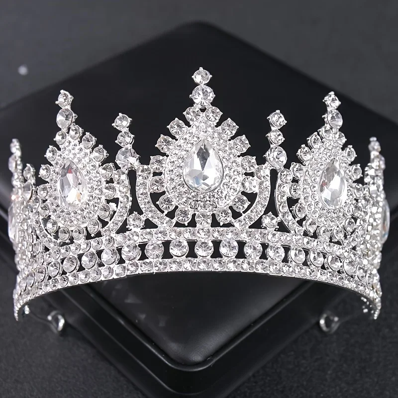 Luxus Kristall Tiaras Und Kronen Für Frauen Braut Strass Prom Prinzessin Diadem Krone Tiara Hochzeit Braut Haar Zubehör