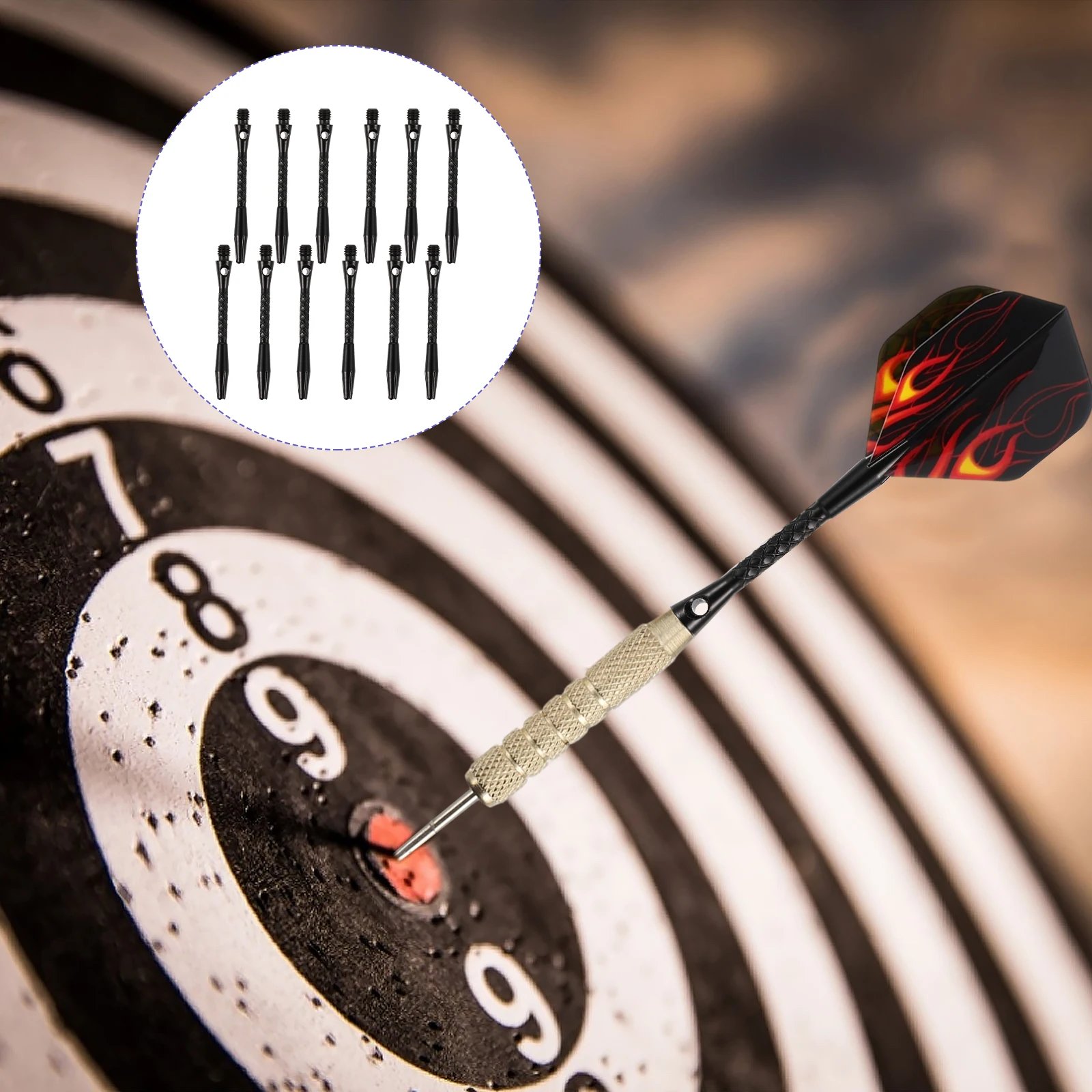 

12pcs Aluminium Alloy Shaft Stem Game Accessories For Dart Training Medium Metal Thread Stem Rod Supplies Outdoor