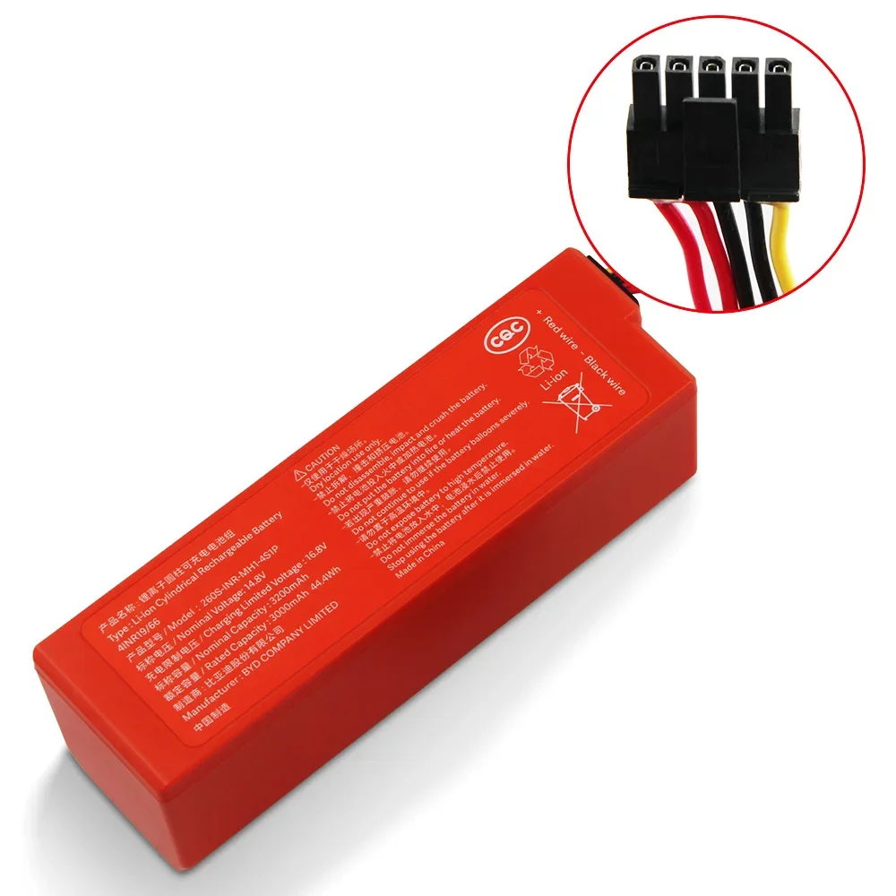 260S-INR-MH1-4S1P Replacement Battery For Xiaomi MIJIA Sweeping And Mopping Robot 2 Vacuum Cleaner 3200mAh