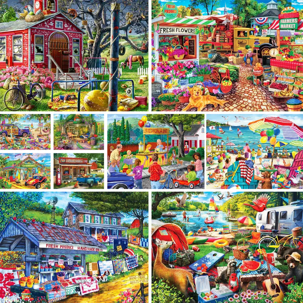 Farm Cartoon DIY Paint By Numbers Set Acrylic Paints 40*50 Picture By Numbers Photo Home Decor For Children For Drawing Wall Art