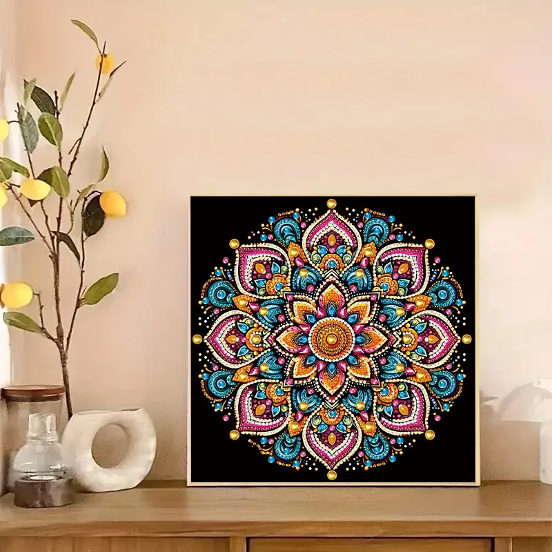 5D DIY Diamond Painting Flower Kit Mandala Flower Decoration DIY Alien Diamond Mosaic Art Gift Crafts Wall Home Decoration view 6