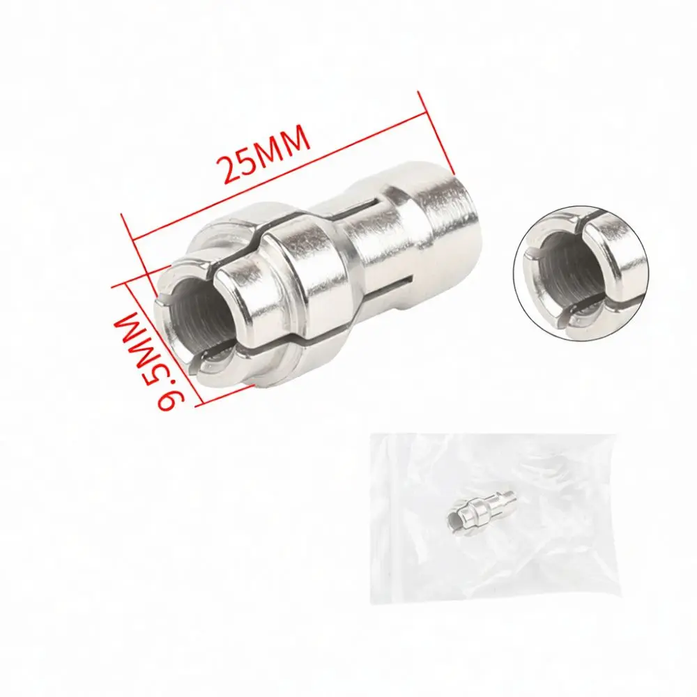 Nickel Plated Angle Grinder Conversion Adapter Collet Head Tool Attachment For Straight Grinder Precision Carving Polishing Task