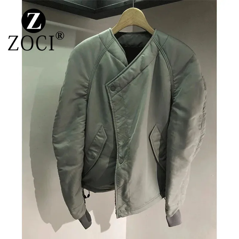 [ZOCI] Winter New French Fashionable Irregular Pocket Design Flight Jacket Baseball Suit Trend