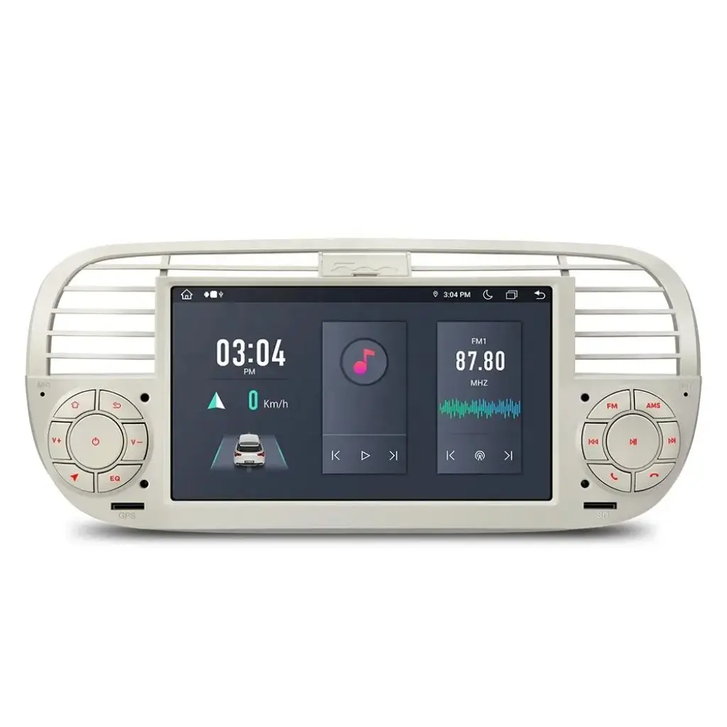 

7" Carplay Screen Android 13 Global 4G LTE AutoRadio For Fiat 500 2007-2015 Multimedia Player GPS Navigation DSP Car Accessories