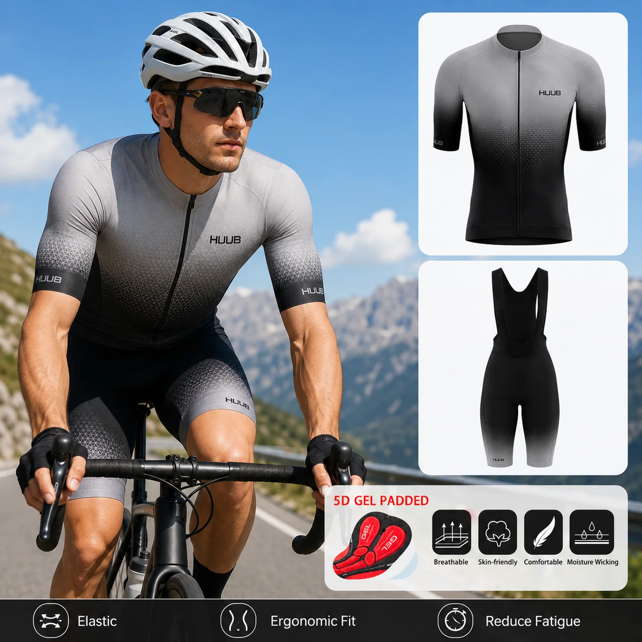 Cycling 2026 HUUB Clothes Men's Pants Gel Clothing Jersey Summer Shorts Man Bike Sports Set Suit Cycle Spring Blouse Road